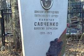 Могила командира партизанского отряда В.Савченко 1942 г., Маревский район д. Новая Деревня