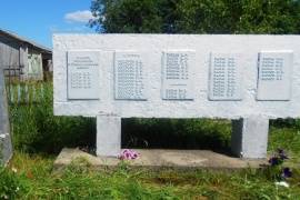 Мемориальная плита воинам, павшим в годы Великой Отечественной войны, д. Средняя Отла