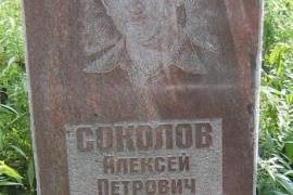 Одиночная  могила Соколова А.П.. Великий Новгород, Западное кладбище