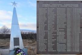 памятный знак на месте казни мирных жителей бывшей д.Быково