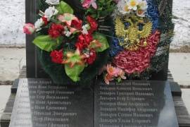 Памятник землякам, павшим в боях за Отечество, п. Зимстан