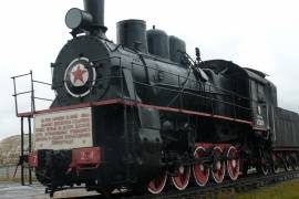Паровоз ЭМ 720-24, доставивший уголь в освобожденный от блокады Ленинград 