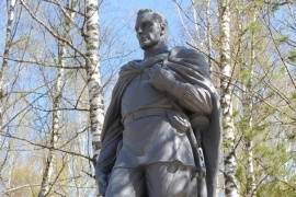 В псковском Карамышево установили памятник Советскому солдату