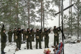 В Полянском поселении предали земле останки 177 красноармейцев