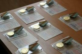 В Адмиралтейском районе пять ветеранов ВОВ получили юбилейные медали за освобождение Белоруссии