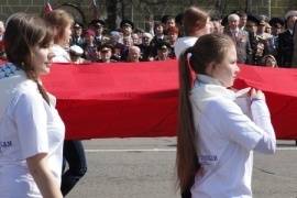 «Знамя победителей» пронесли по улицам Грязовца